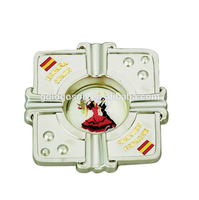 LOGOSON baki abu logam kustom antik suvenir Barcelona Spanyol asbak dekoratif terinspirasi Logo Katedral sangrada Familia