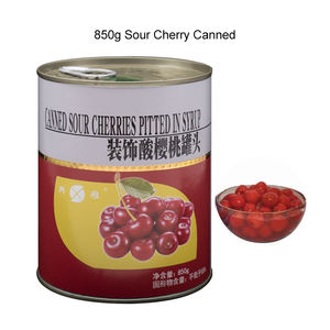 Ciliegie acide in scatola da 850g, confettura decorativa di ciliegie in acqua zuccherata per decorazioni di pasticceria e cocktail, frutta in scatola - Product Image 3