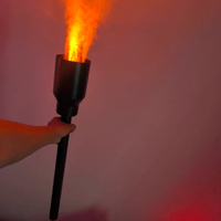 Lampe à motif Hibou Forêt, rechargeable, torche de scène à effet de flamme simulée, source d'éclairage à flamme froide, torche de sécurité, lumière décorative