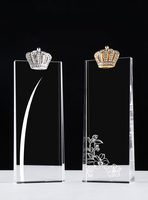 Honneur de Crystal Metal Crown Cheer Leading Dance K9 Crystal Plaque Award Crown Award Trophy