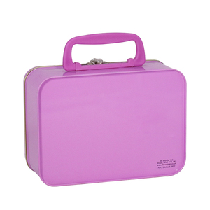 Màu Tím In Ấn Cô Gái Quà Tặng Bán Buôn <span class=keywords><strong>Tin</strong></span> Hộp Ăn Trưa Với Xử Lý Cho Sô Cô La - Product Image 5