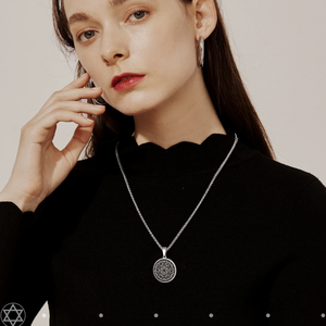 Collar con colgante <span class=keywords><strong>de</strong></span> acero inoxidable para hombre, con estrella amuleto <span class=keywords><strong>de</strong></span> <span class=keywords><strong>la</strong></span> <span class=keywords><strong>suerte</strong></span>, símbolo <span class=keywords><strong>de</strong></span> runa <span class=keywords><strong>de</strong></span> David, joyería nórdica vikinga para protección <span class=keywords><strong>de</strong></span> fiesta Meanin - Product Image 3