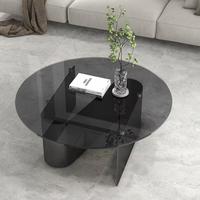 Vente directe d'usine, table basse en verre trempé et métal, durable, moderne, style luxe léger, pour salon