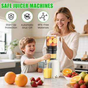 Exprimidores de Prensado en Frío - Exprimidores Masticadores con Boca de Alimentación Grande de 5.3'', Alto Rendimiento de Jugo de 300W, Dos Vasos de 800ml - Product Image 2