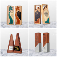 Fabrication de produits en bois, plaque de trophée en bois personnalisée, base personnalisée, trophée de prix