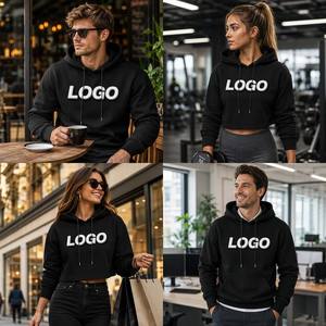Felpa con Cappuccio Oversize Personalizzata da Donna, 100% Cotone Felpato, Manica Lunga, Taglio Corto, Abbigliamento Sportivo per Danza - Product Image 6