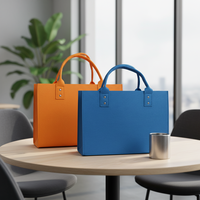 Sac fourre-tout d'été portable et durable en feutre, unisexe, décontracté, à deux boutons, tendance 2025, fournisseur en gros en ligne de Chine