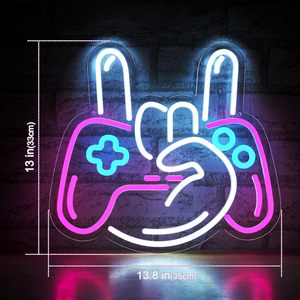 Lumière néon LED pour manette de jeu, panneau acrylique transparent, éclairage décoratif pour salle de jeux, cybercafé, club, lumière suspendue, lumière d'ambiance - Product Image 4