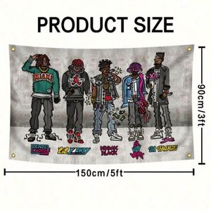 Banderas Personalizadas de Fábrica al por Mayor, 3x5 pies, 90x150 cm, Tela Premium, Colores Vivos, Buena Calidad, Banderas para Fans de Cantantes - Product Image 6
