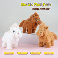 Poney en peluche électrique interactif qui marche et hennit, jouet pour enfants, cadeau d'anniversaire