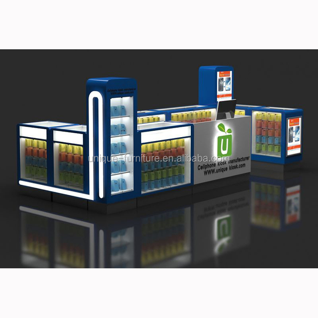 Cellphone Display Case Mobile Phone Accessories Shop Display Showcase Counter Cell Phone Kiosk