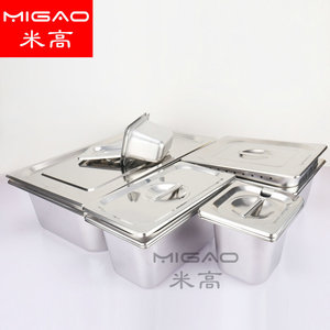Migao Stainless Steel Serving Bowls Square <b>Buffet</b> <b>Trays</b> Hotel Food Service 304 Grade - Product Image 1