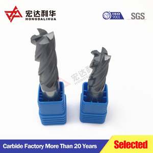 Fraise carrée en carbure monobloc de 8 mm à 4 dents, revêtement TiSiN, HRC55, fraise à bout plat - Product Image 3