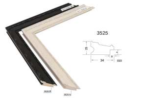 Marco de Fotos de Madera Maciza Tallada BLT-3525, Perfil de 34x25mm, Marco Clásico para Pintar por Números, Decoración de Pared - Product Image 3