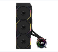 Refroidisseur de processeur liquide AIO Lian Li HydroShift LCD 360 TL avec écran LCD rond, tubes cachés, ventilateur UNI FAN ARGB PWM, roulement fluide 28dBA