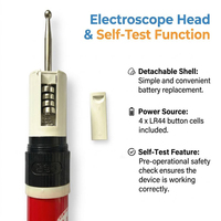 Détecteur haute tension standard IEC61243-1 1100 kV, testeur de tension acousto-optique avec fonction d'auto-test, électroscope télescopique haute tension