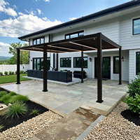 Pergola de luxe en aluminium avec écrans ZIP coupe-vent, couverture de terrasse motorisée résistante aux intempéries