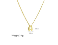 Breloque en Gros Lettre Alphabet Gonflée en Laiton Plaqué Or 18 Carats, Mini Accessoire Lettre Gonflée 3D pour Collier et Bracelet DIY