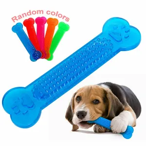 Durable Dog Chew Toys Rubber Bone Toy Aggressive Chewers Dog Toothbrush Doggy Puppy Dental Care For Dog Pet Accessories XK0121