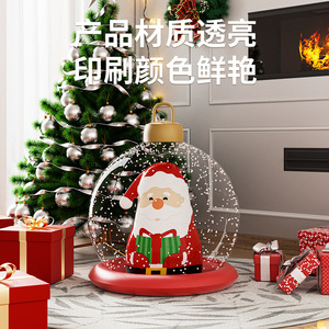 ลูกบอลคริสต์มาสพองลม PVC ทรงกลมมีไฟประดับตกแต่งภายในและภายนอกอาคารของเล่นเทศกาล - Product Image 1