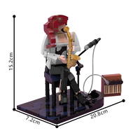 Set de Bloques de Construcción de Personajes Musicales de Jazz, 8 Estilos, Modelo de Personaje Musical, Decoración Artística de Escritorio, Regalo Coleccionable para Amantes de la Música