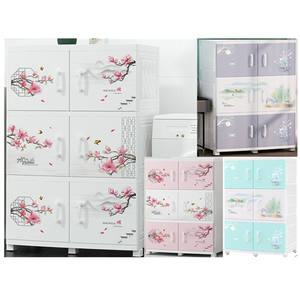 Armoire de rangement modulaire empilable en plastique à prix de gros, étagère organisatrice polyvalente pour meubles de chambre à coucher - Product Image 6