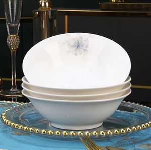 Juego de 19 piezas de porcelana blanca de jade flor sombra luz hogar de lujo nuevo juego de vajilla de porcelana de hueso, gama alta China - Product Image 3