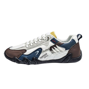 รองเท้าผ้าใบลำลองผู้ชายสไตล์เรโทรสีสันตัดกันรูปปลาหมึก แบบสวม น้ำหนักเบา กันลื่น รองเท้าเดินแฟชั่น ระบายอากาศได้ดี - Product Image 5