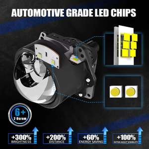 AES เลเซอร์คู่ลำแสงสูง70W 3 "UX-2สองเลนส์โปรเจคเตอร์ <span class=keywords><strong>LED</strong></span> สำหรับ9006 <span class=keywords><strong>H1</strong></span> H4ไฟหน้ารถ H7 - Product Image 5