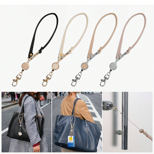 <span class=keywords><strong>Cordon</strong></span> rétractable en cuir PU pour clés, <span class=keywords><strong>porte</strong></span>-badge anti-perte avec clips métalliques pour sacs d'enseignants et utilisation en extérieur - Product Image 5