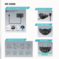 Wasserdichtes Wiederaufladbares Anti-Bell-Halsband mit Schock- und Vibrationsmodi, Einstellbarer Empfindlichkeit, Sicheres Trainingsgerät für Alle Hunderassen 20+