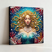 Kit de Peinture Diamant 5D DIY Chrétien Jésus-Christ Mère Marie pour Enfants Débutants Décoration Religieuse Cadeau