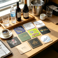 Sous-verres absorbants en carton carré personnalisés pour boissons, café, bière, pour la maison, l'hôtel, les banquets