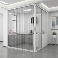 Porte coulissante pliante en panneau acrylique transparent, cloison pliable en PVC, coupe-vent pour cour, garantie 5 ans, invisible