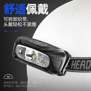 Linterna LED Recargable con Batería de 500mAh para Pesca Nocturna, Exploración de Cuevas y Uso en Exteriores - Product Image 4