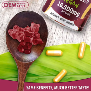 Gommes à la betterave savoureuses contenant des vitamines, du potassium, des minéraux naturels, des gommes antioxydantes, un complément pour la circulation sanguine pour adultes - Product Image 3