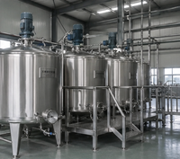 Machine automatique de fabrication de jus, lait, yaourt, shampoing, lotion, détergent en acier inoxydable SUS304/316L avec agitateur, homogénéisateur et mélangeur à double enveloppe