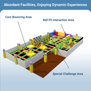 Vente directe du fabricant Trampoline dynamique terrain de jeu intérieur Aventure pour enfants Équipement pour terrain de jeu intérieur <span class=keywords><strong>Parc</strong></span> Trampoline - Product Image 4