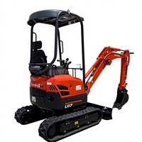 Miniexcavadora Kubota de 1.7 toneladas fabricada en Japón en 2023 para construcción y trabajo agrícola