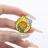 Divertido This Is Fine esmalte Pins juego de aventura D20 dados broche solapa insignia ropa joyería regalo para amigos