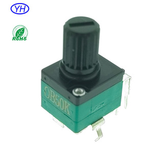 Màng Cacbon Tùy Chỉnh Chiết Áp Kép Tuyến Tính B10k 100K 500K Ohm Xoay <span class=keywords><strong>6</strong></span> Chân 9Mm Kèm Trục Nhựa - Product Image 3