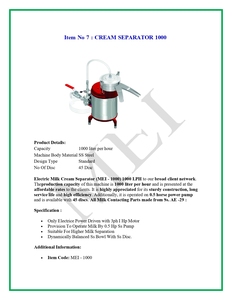 Medical <b>Equipment</b> India Wholesale Electric Centrifugal Milk Cream Separator Machine for Yogurt Production in Farm Industries - Product Image 4