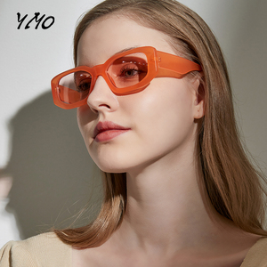 2023 Retro đa giác hình chữ nhật Kính mát phụ nữ thời trang thạch màu Eyewear <span class=keywords><strong>Shades</strong></span> UV400 người đàn ông vuông đầy màu sắc Gradient kính mặt trời - Product Image 2