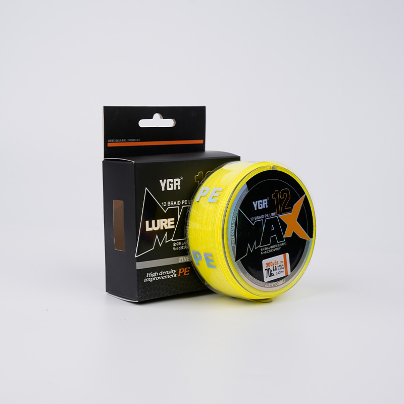 12 tressés-jaune fluorescent