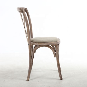 アンティーククラシック中国製トゥーンウッドクロスバック木製椅子モダンビンテージアパートパークワークショップ用 - Product Image 4