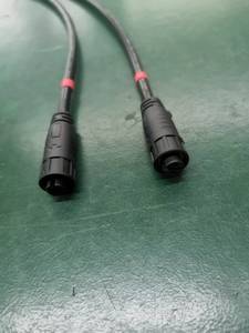 M12 2핀 암 커넥터, 구리 코어, 60cm 케이블, 푸시풀 타입, 300V 18AWG, IP68 방수, LED 조명용 - Product Image 2