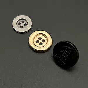 Custom Design Logo Fashion Decorative Round Snap Button Custom Logo Metal Engraved Snap Button