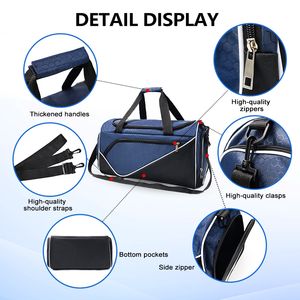 Özel spor seyahat çantası egzersiz su geçirmez Oxford kişiselleştirilmiş spor Fitness Yoga çanta kuru ıslak cep ayakkabı seyahat çantası ile erkekler - Product Image 4