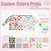 2025 personnalisé enfants pyjamas bébé bébé filles pyjamas t-shirt et pantalon 2 pièces Pj ensemble 100% coton biologique garçons et filles pyjamas