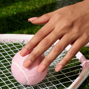 Faux Ongles à Presser BTArtbox en Gel Souple Pêche Orange – Collection Été, Vente en Gros, Haute Qualité, Courts, Carrés, Unis, Faits Main, en Gros - Product Image 1